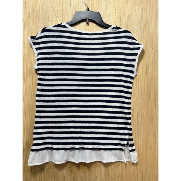 Tommy Hilfiger - Women's Blouse Stripe - Blue/White - Medium - Picture 2 of 12